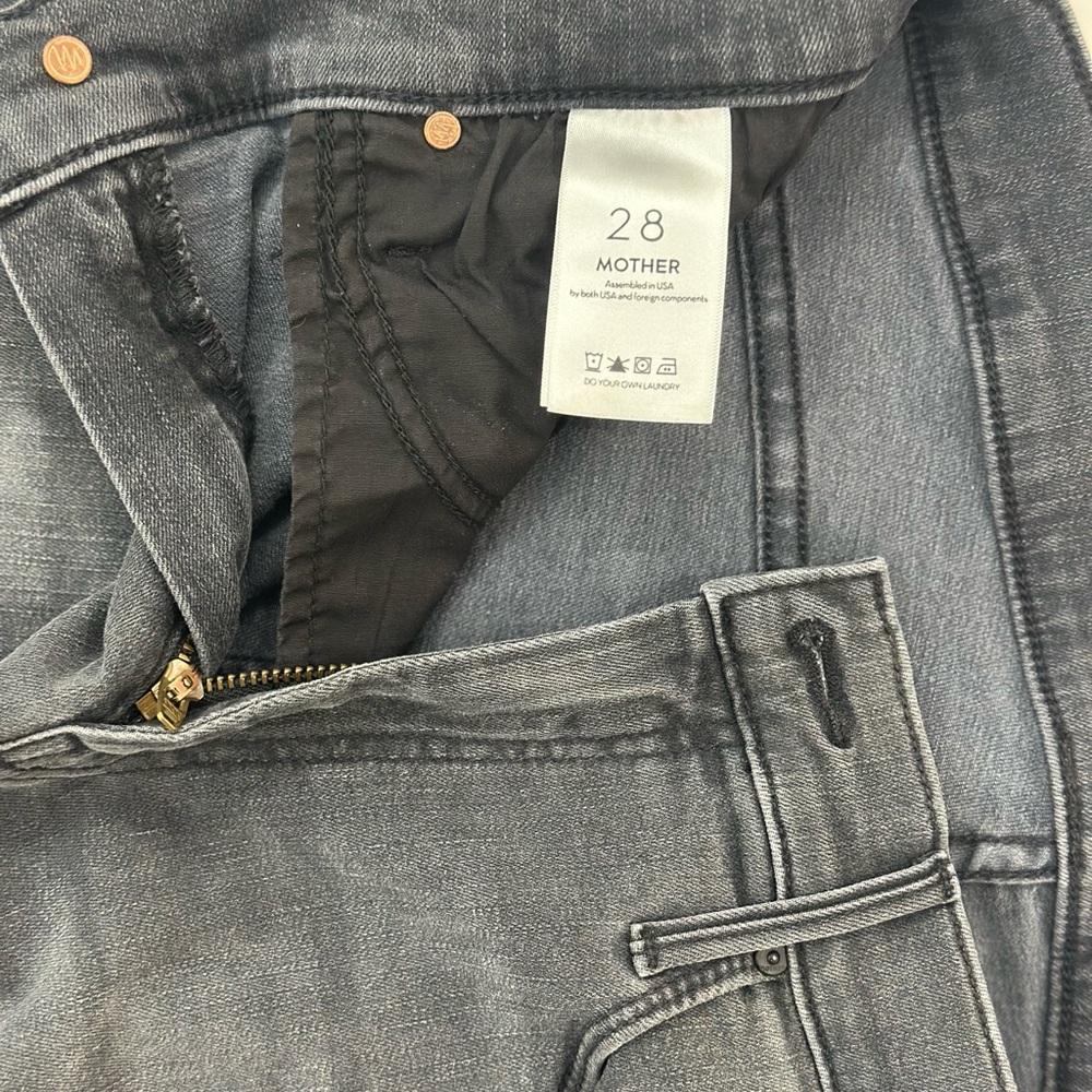 MOTHER Dark Gray Wide Leg Jeans - Picture 8 of 8